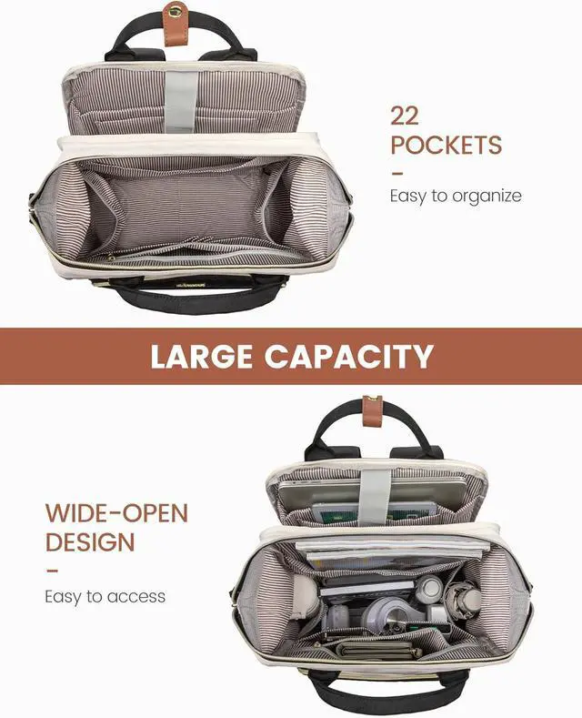 Alt view image 3 of 7 - Laptop Backpack for Women 17.3 Waterproof Nurse Bag Teacher Work Backpack Purse for Women Travel Computer Backpack for College Office Business Ladies