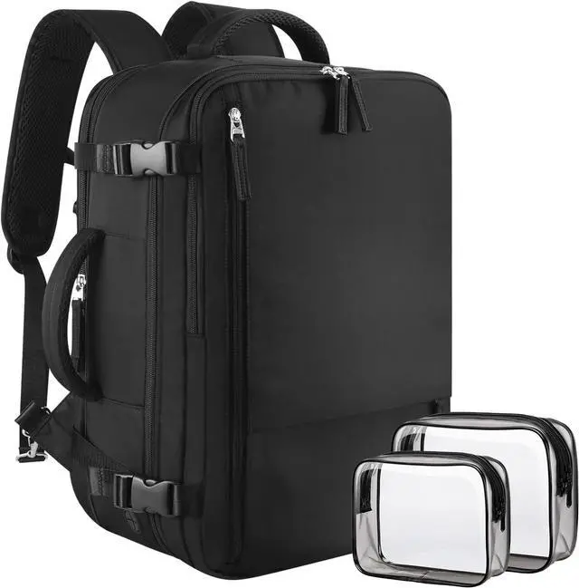 Main image of Large Travel Backpack for Women Men Expandable 40L Carry On Backpack 17 Inch Laptop Backpack College Bookbag Waterproof Travel bag as Person Item Flight Approved