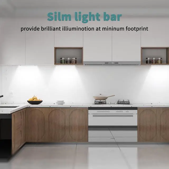 Alt view image 6 of 7 - Under Cabinet Led Light Plug in Dimmable Daylight White 4500K 3 Pack 12 inch Linkable Led Under Counter Lights for Kitchen Shelf Workbench Cupboard ETL Listed Plug 24V UNO-LK 4500K