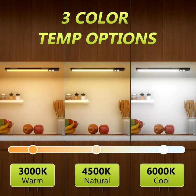 Alt view image 3 of 7 - 6-Pack 10" Wireless Under Cabinet Lights with Digital Display