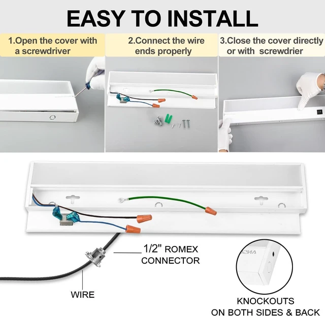 Alt view image 6 of 7 - 4Packs of Under Cabinet Lighting Hardwired, 24IN 18W 1237LM, Dimmable Led Light for Kitchen/Bar/Closet, CRI>92, R9>90, 5 Color Temperature, 2700K-5000K(Warm White, Cool White, Daylight)