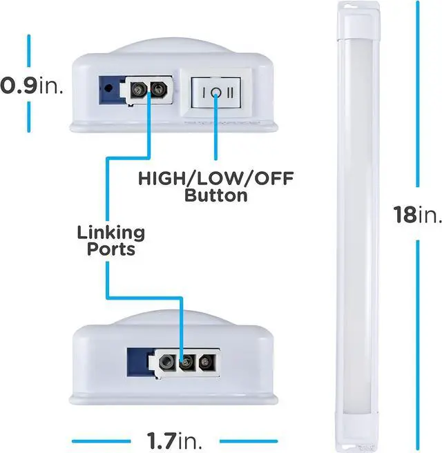 Alt view image 3 of 7 - 38846 Plug-in Dimmable Counter Fixtures 18 Inch White 18 Inches