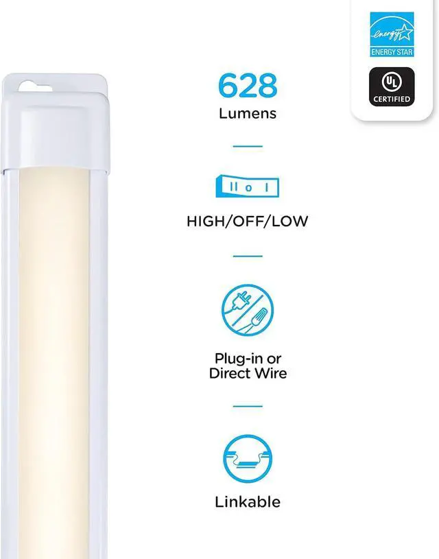 Alt view image 4 of 7 - 38846 Plug-in Dimmable Counter Fixtures 18 Inch White 18 Inches