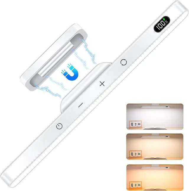 Main image of 3W Rechargeable Light Bar Touch Adjustable 3 Colors 120 LED Mirror Lights Magnetic for Cabinets Makeup Battery Stick On for Closet Kitchen Bedroom Bathroom Wall