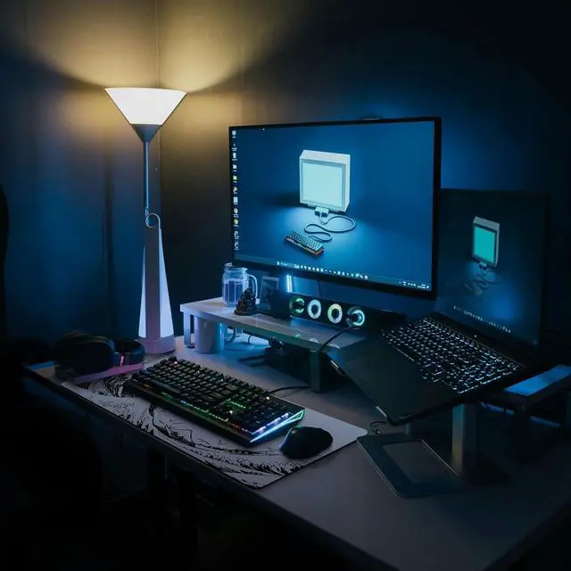 Alt view image 7 of 7 - Long Gaming Mouse Pad 31.5 x 11.8 inches Extended Anime Mousepad Large Mouse Mat with Non-Slip Base Full Keyboard Mat with Stitched Edges for Gaming and Office (Grey White Wave)
