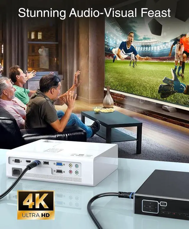 Alt view image 4 of 7 - 4K HDMI Cable 50FT (4K 30Hz HDR10 in-Wall CL3 Rated High Speed HDCP2.2 eARC) - Long HDMI Cable Compatible with Home Theatre HDTV Gaming Consoles Streaming Devices