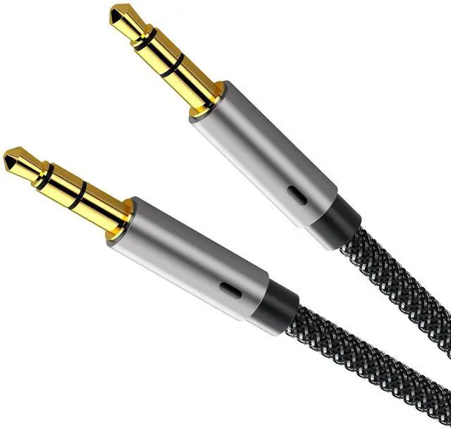 Main image of Aux Cord 3 ft 3.5mm Audio Cable Male to Male Stereo Hi-Fi Sound Nylon Braided aux to aux 1/8 Cable for Headphones Car Home Stereos Speakers