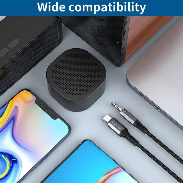 Alt view image 6 of 6 - USB C to 3.5mm Audio Aux Jack Cable (3.3ft 2-Pack) Type C to 3.5mm Headphone Car Stereo Cord for iPhone 15 16 17 Pro Max  Galaxy S25 S24 S23 S22 S21 Ultra Note 20 10 Pixel 9 8 XL iPad Pro