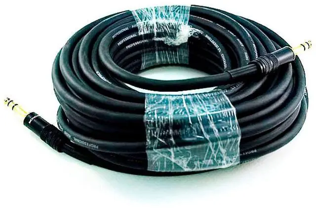 Alt view image 5 of 7 - 1/4-Inch TRS Male to Male Cable - 10 Feet - Black 16AWG Gold Plated - Premier Series