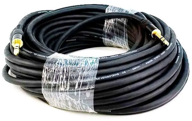 Alt view image 6 of 7 - 1/4-Inch TRS Male to Male Cable - 10 Feet - Black 16AWG Gold Plated - Premier Series