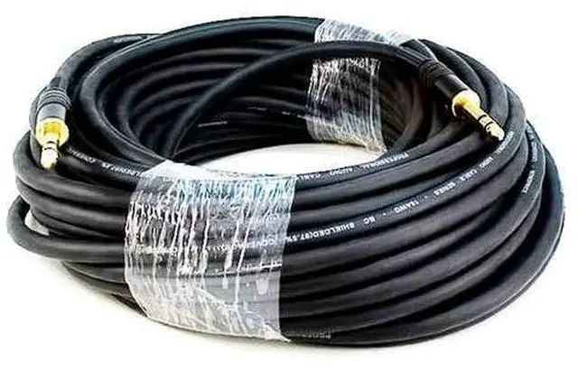 Alt view image 7 of 7 - 1/4-Inch TRS Male to Male Cable - 10 Feet - Black 16AWG Gold Plated - Premier Series