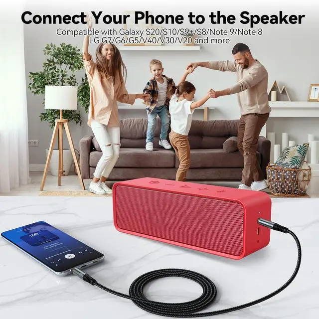 Alt view image 2 of 7 - AUX Cable 10ft 3.5mm Audio Cable Long Aux Cord Male to Male 10 Feet Auxiliary Headphone Stereo TRS 1/8 Jack Hi-Fi Sound Compatible with Car TV Laptop Smartphone Tablet