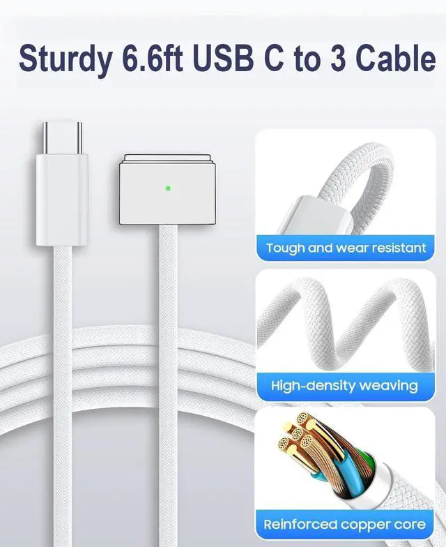Alt view image 5 of 7 - 140W USB-C Charger for MacBook Pro 14 16(2021 2022 2023) 2024 MacBook pro M4 MacBook Air 13 15 (2022 2023 2024 M1 M2 M3 ) 140W Power Adapter