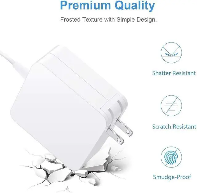 Alt view image 4 of 5 - Mac Book Pro Charger Replacement for 60W 2T-Tip Charger Compatible with Mac Book Pro Mac Air 11 inch & 13 inch Between 2012-2017