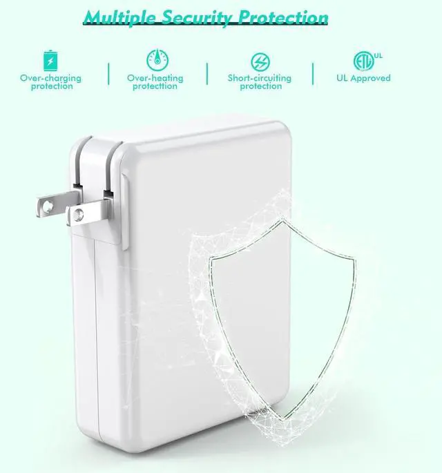 Alt view image 2 of 7 - 10ft MacBook Pro Charger - 118W USB C Fast Charging Adapter Compatible with MacBook Pro & MacBook Air 13, 14, 15, 16 inch, iPad Pro and All USB C Devices Include Charge Cable