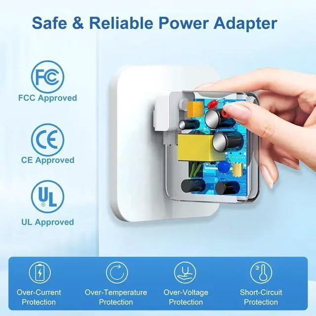 Alt view image 6 of 7 - 96W 70W USB-C to Mag 3 Charger for Mac Book Pro Air 16 15 14 13 Inch M4 M3 M2 M1 from 2025 2024 2023 2022 2021 as Original Quality with 6.6ft USBC to 3 Cable Compatible with All USB C Power Adapter