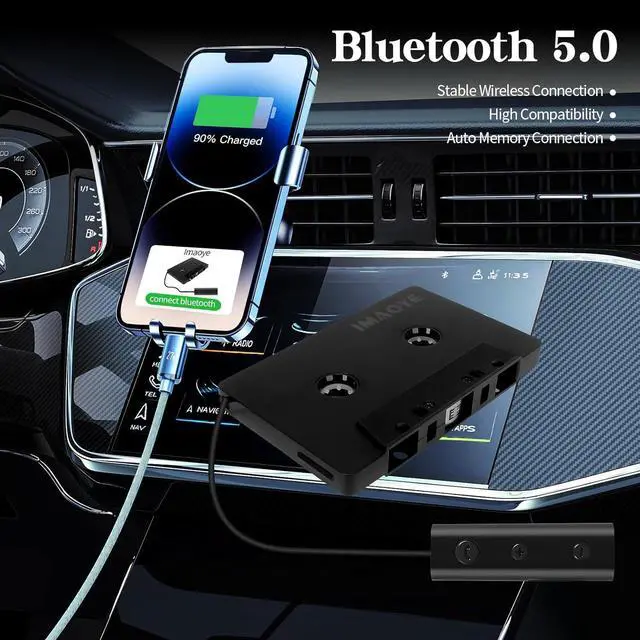 Alt view image 3 of 7 - 2024 New Bluetooth 5.1 Car Audio Stereo Cassette Vehicle Tape Converter Cassette Work While Charging Support TF CardFour-Channels