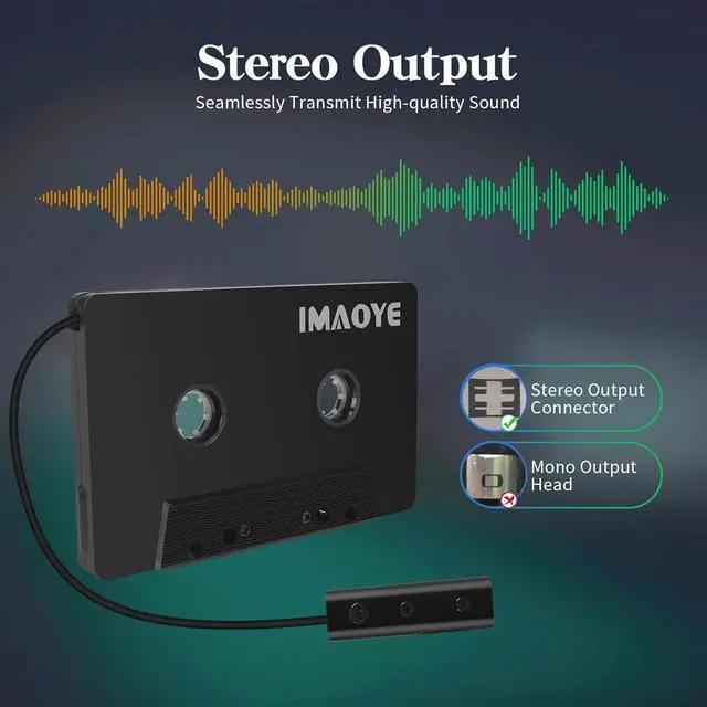 Alt view image 5 of 7 - 2024 New Bluetooth 5.1 Car Audio Stereo Cassette Vehicle Tape Converter Cassette Work While Charging Support TF CardFour-Channels