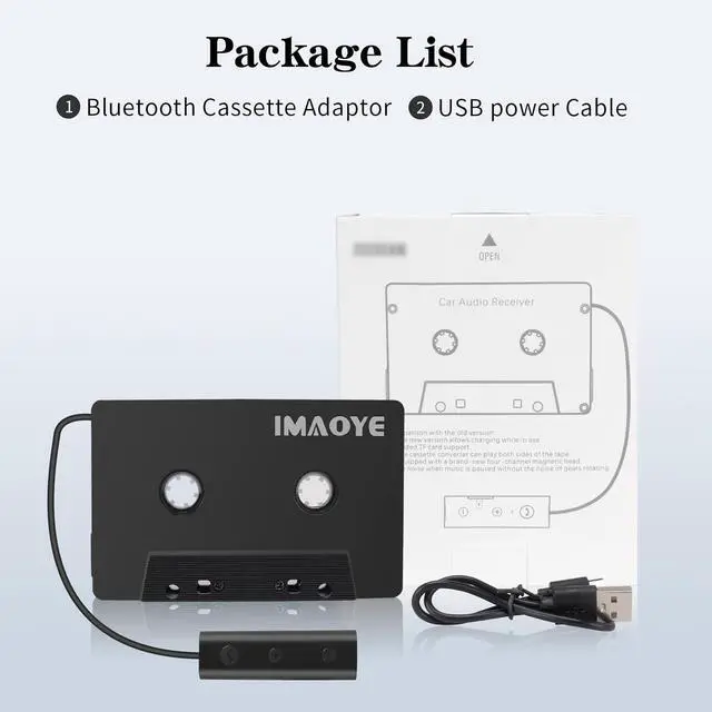 Alt view image 7 of 7 - 2024 New Bluetooth 5.1 Car Audio Stereo Cassette Vehicle Tape Converter Cassette Work While Charging Support TF CardFour-Channels