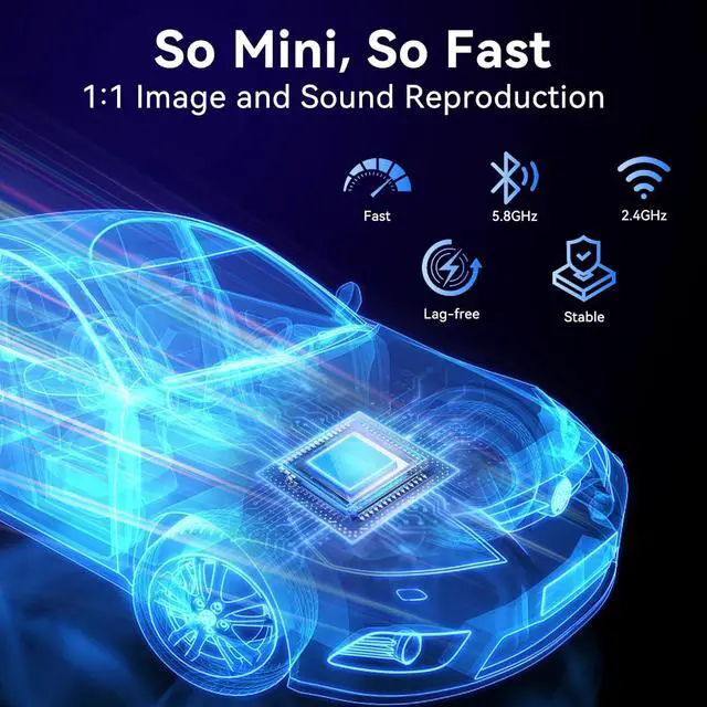 Alt view image 5 of 7 - Wireless Android Auto Adapter, Wireless carplay Adapter, Latest NFC Touchscreen Connectivity, Wireless Plug-and-Play for Android Devices (Android 11 and Above)