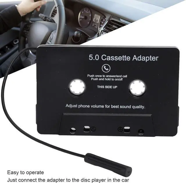 Alt view image 3 of 7 - Car Bluetooth Cassette Adapter Control Box Adaptor MP3 Player Audio Converter with USB Charging LED Indicator 10m Distance