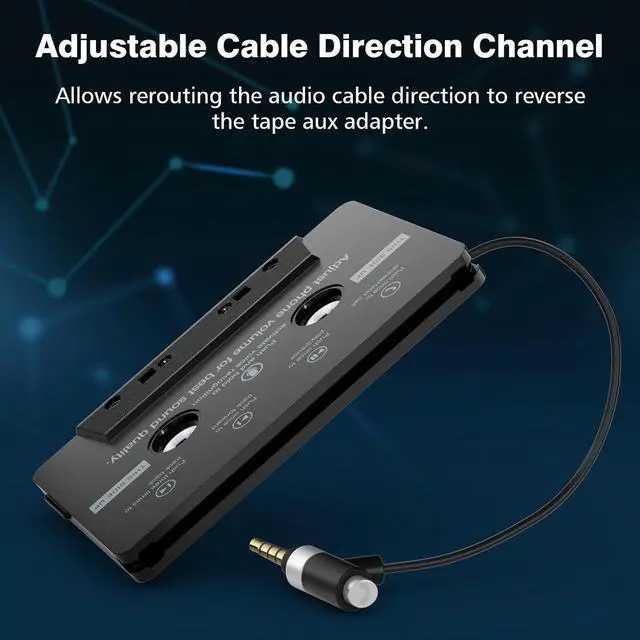 Alt view image 6 of 7 - Car Cassette Aux Adapter with Microphone 3.5MM Cable Audio Cassette Tape Adapter Player for Car MP3 Phone 3.2 Feet Cable