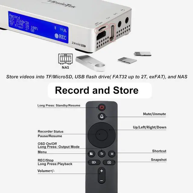 Alt view image 6 of 7 - 4K HDMI Video Recorder with Analog to Digital Converter RCA/CVBS for VHS VCR DVR DVD Hi8 Mini DV Camcorder Cassette Gaming Consoles Easy to use No PC Needed AV to HDMI Adapter