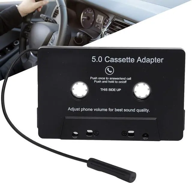 Main image of Tape Audio Bluetooth Cassette Receiver Tape Player Bluetooth 5.0 Cassette Aux Adapter MP3 Player Audio Converter for Car 3.9 x 2.5 x 0.4in