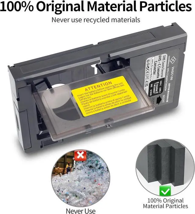 Alt view image 4 of 7 - Motorized VHS-C Cassette Adapter Compatible 12mm SVHS VHS-C to VHS VHSC Ideal for VCR Player Video Cassette Player and VHS to Digital Converting