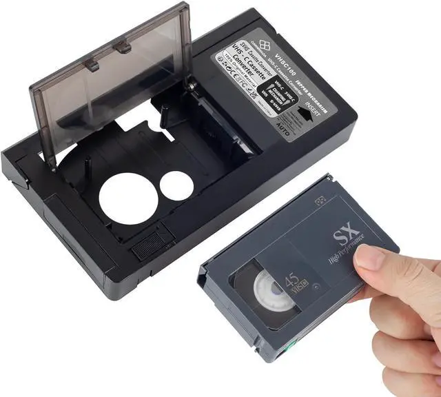 Alt view image 7 of 7 - Motorized VHS-C Cassette Adapter Compatible 12mm SVHS VHS-C to VHS VHSC Ideal for VCR Player Video Cassette Player and VHS to Digital Converting