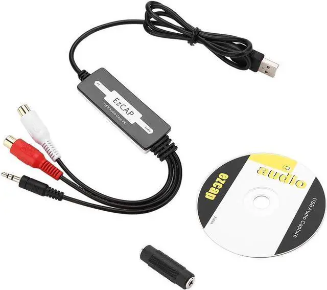 Alt view image 4 of 7 - USB Audio Capture Recorder Card Converts Turntable LP/Cassette Tape Audio to MP3/WAV Digital Music Converter Adapter Support XP/Vista/7/8/8.1/10 and .