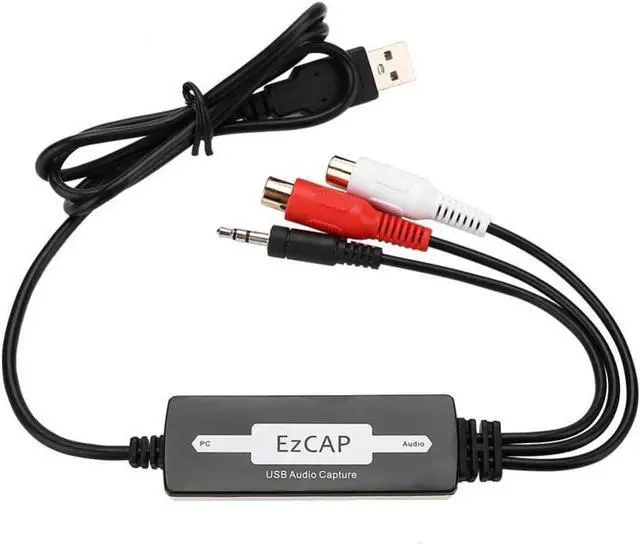 Alt view image 7 of 7 - USB Audio Capture Recorder Card Converts Turntable LP/Cassette Tape Audio to MP3/WAV Digital Music Converter Adapter Support XP/Vista/7/8/8.1/10 and .