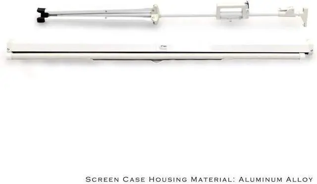 Alt view image 5 of 6 - 50 Inch Portable Projector Screen with Tripod Stand C Lightweight Durable Easy Pull Setup Mobile Projection Screen with 4:3 Aspect Ratio White Matte Fabric for Indoor/Outdoor Use