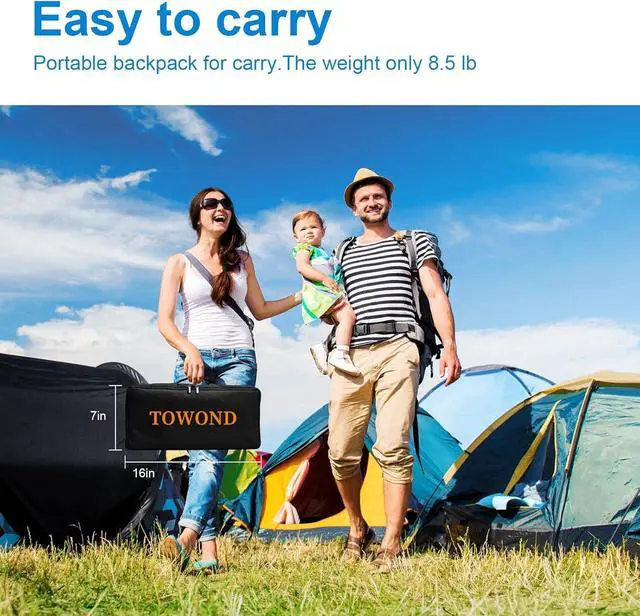Alt view image 6 of 7 - Projector Screen and Stand Towond 100 inch Outdoor Projector Screen Indoor Portable Movie Screen 16:9 4K Front Rear Projection Screen with Carry Bag Wrinkle-Free Design for Home Backyard Theater