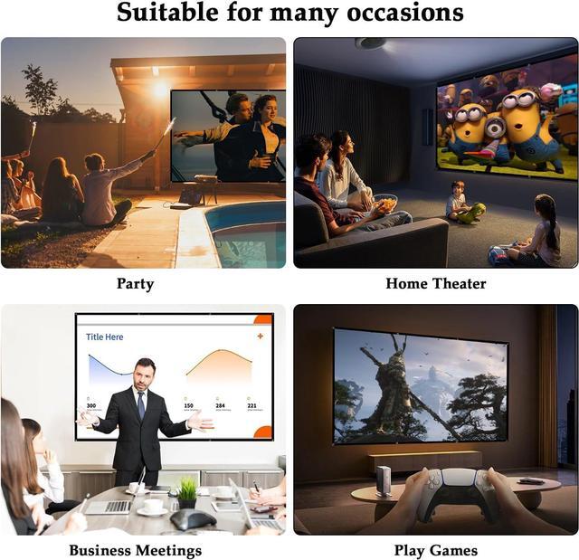 Alt view image 3 of 7 - Projector Screen - 120 inch Projector Screen 16:9 Washable Foldable Portable Projector Movie Screen for Home Theater Indoor Outdoor Projector Screen Support Double Sided Projection Screen.