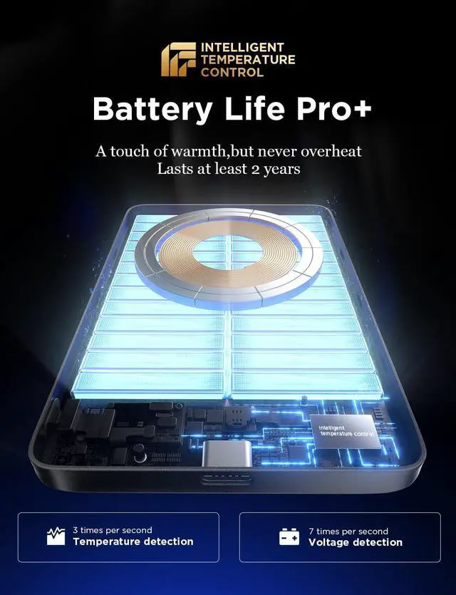 Alt view image 6 of 7 - 0.3 Ultra Slim MagSafe Portable Charger 5000mAh Wireless Card Slim MagSafe Battery Pack Travel Essentials iPhone Accessories Magnetic Power Bank for 17 Air iPhone 16 Pro Max Plus/15/14/13/12