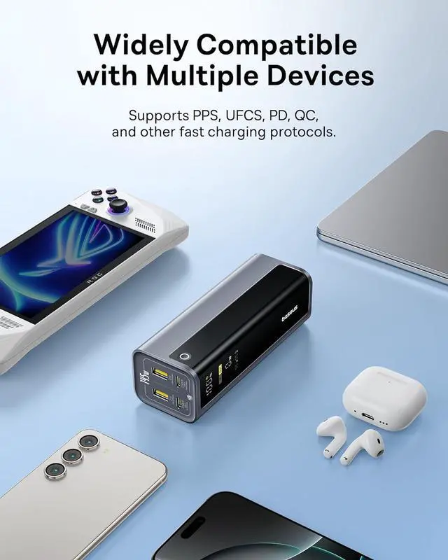 Alt view image 7 of 7 - 145W Power Bank 20 800mAh 4-Port Laptop Portable Charger (77Wh) PD Fast Charging Battery Pack with Digital Display for MacBook iPhone 16/15/14/13/12 Series   Steam Deck