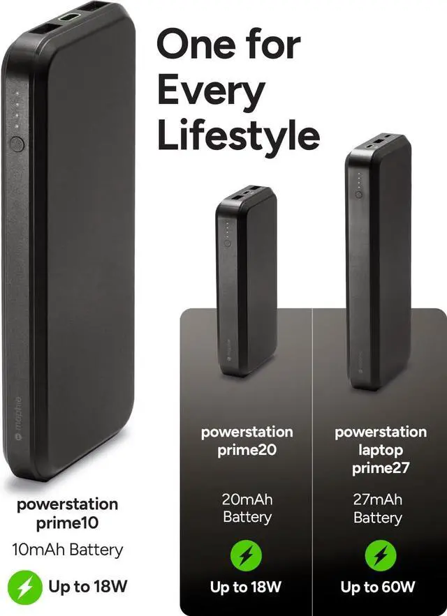 Alt view image 6 of 6 - powerstation prime10 - Slim & Travel Friendly 10000 mAh Power Bank with Power Delivery PD Charging Technology 5V Fast Charging for iPhone iPad and More USB-C Input and Output-Black - 1pack
