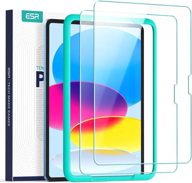 Main image of 2 Pack Screen Protector for iPad 11th/10th Generation A16 (10.9 Inch 2025/2022) 9H Tempered Glass Film Guard with Alignment Frame Anti-Scratch Bubble Free HD Clarity  Pencil Support
