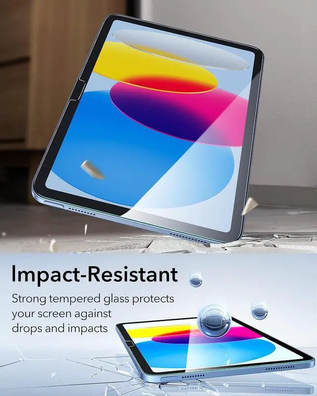 Alt view image 5 of 7 - 2 Pack Screen Protector for iPad 11th/10th Generation A16 (10.9 Inch 2025/2022) 9H Tempered Glass Film Guard with Alignment Frame Anti-Scratch Bubble Free HD Clarity  Pencil Support