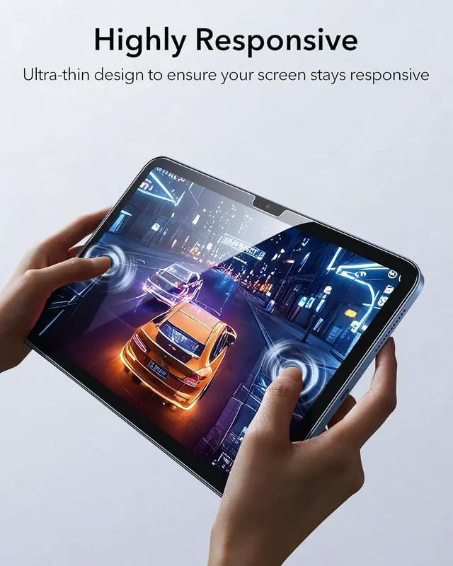 Alt view image 6 of 7 - 2 Pack Screen Protector for iPad 11th/10th Generation A16 (10.9 Inch 2025/2022) 9H Tempered Glass Film Guard with Alignment Frame Anti-Scratch Bubble Free HD Clarity  Pencil Support