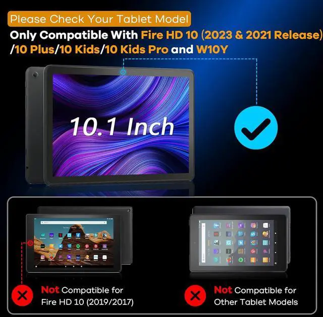 Alt view image 2 of 6 - 2-Pack Tempered Glass for All-New W10Y Fire HD 10 Screen Protector 10.1Inch (2023/2021 13th/11th Gen) 9H Glass for W10Y Fire HD 10 Tablet Screen Protector [Easy Installation][Anti-Scratch]