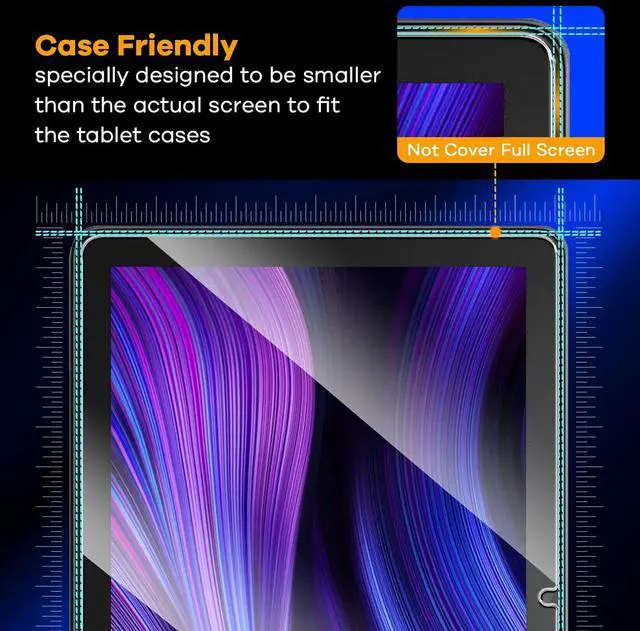 Alt view image 5 of 6 - 2-Pack Tempered Glass for All-New W10Y Fire HD 10 Screen Protector 10.1Inch (2023/2021 13th/11th Gen) 9H Glass for W10Y Fire HD 10 Tablet Screen Protector [Easy Installation][Anti-Scratch]