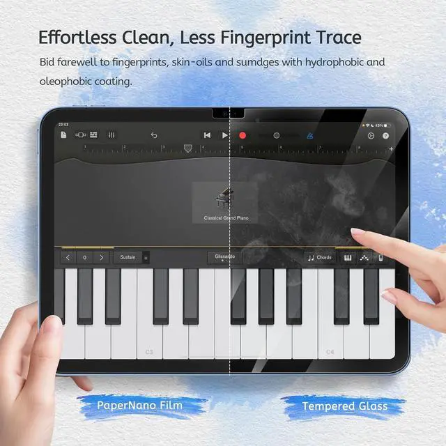 Alt view image 7 of 7 - 2 Pack Paperfeel Screen Protector Compatible with iPad A16 11th / 10th Generation (2025/2022) & iPad Air 11 M3 2025 / M2 2024 Crafted for Natural Writing Less Reflection Easy Installation