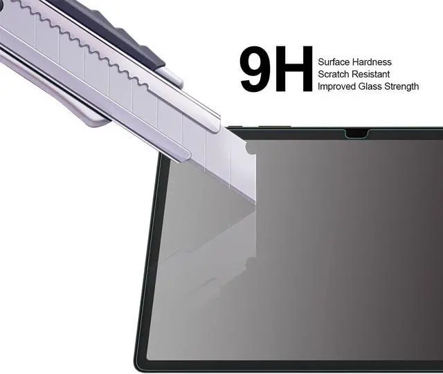 Alt view image 4 of 5 - (2 Pack) Designed for  Galaxy Tab S10 Lite / S10 FE / S9 FE (10.9 inch) / Tab S9 (11 inch) Screen Protector (Tempered Glass) Anti Scratch Bubble Free