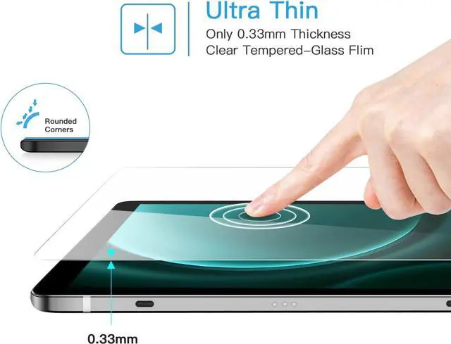 Alt view image 2 of 7 - 2 Pack Screen Protector for  Galaxy Tab S10 FE / S9 FE 5G 10.9 Inch & Tab S9/S8/S7 11 Inch Tablet Easy Installation/High-Definition Tempered Glass with S Pen Compatible Scratch Resistant