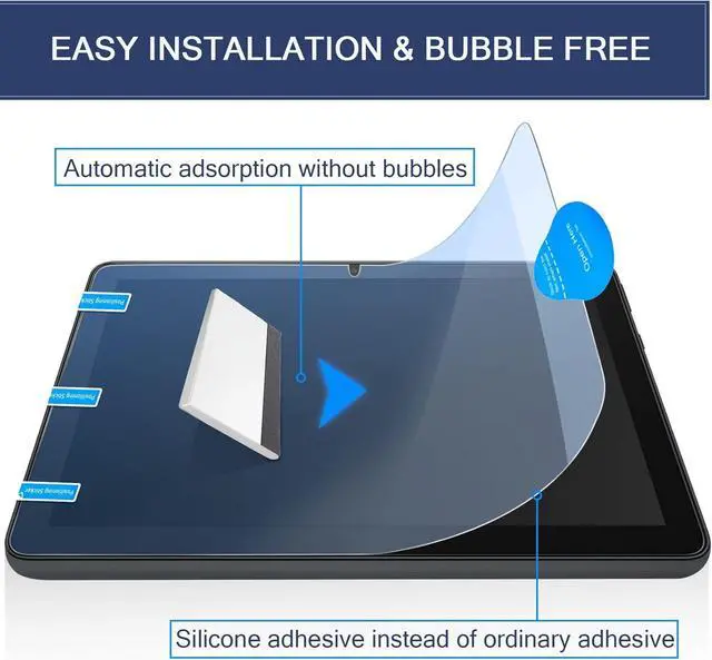 Alt view image 7 of 7 - 2 Pack Anti-Blue Light Screen Protector for Fire HD 10 Tablet (10.1 Inch) - Fire HD 10 Plus/Kids/Kids Pro Anti Glare Screen Film