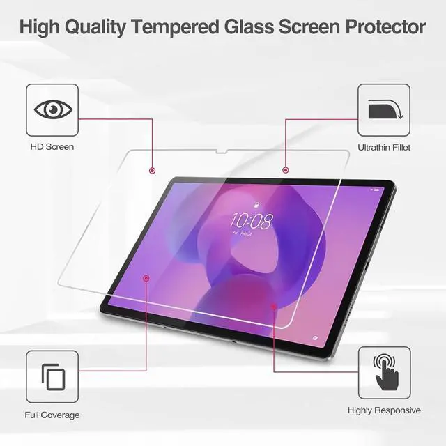 Alt view image 3 of 6 - 2 Pack Screen Protector for 12.7  Idea Tab Pro 2025/Yoga Tab Plus 2025/Tab P12 2023 Tempered Glass Film Guard for 12.7  Idea Tab Pro/Yoga Tab Plus/Tab P12 2025 2023 Release