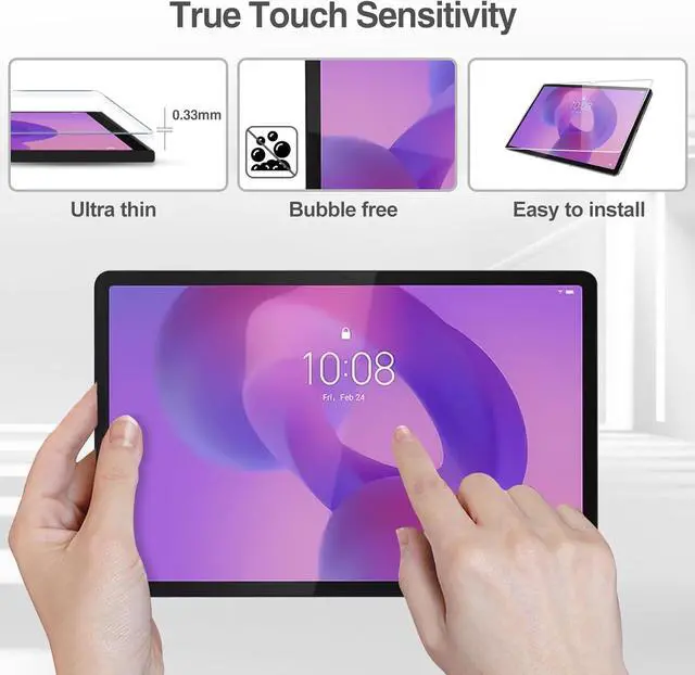Alt view image 4 of 6 - 2 Pack Screen Protector for 12.7  Idea Tab Pro 2025/Yoga Tab Plus 2025/Tab P12 2023 Tempered Glass Film Guard for 12.7  Idea Tab Pro/Yoga Tab Plus/Tab P12 2025 2023 Release
