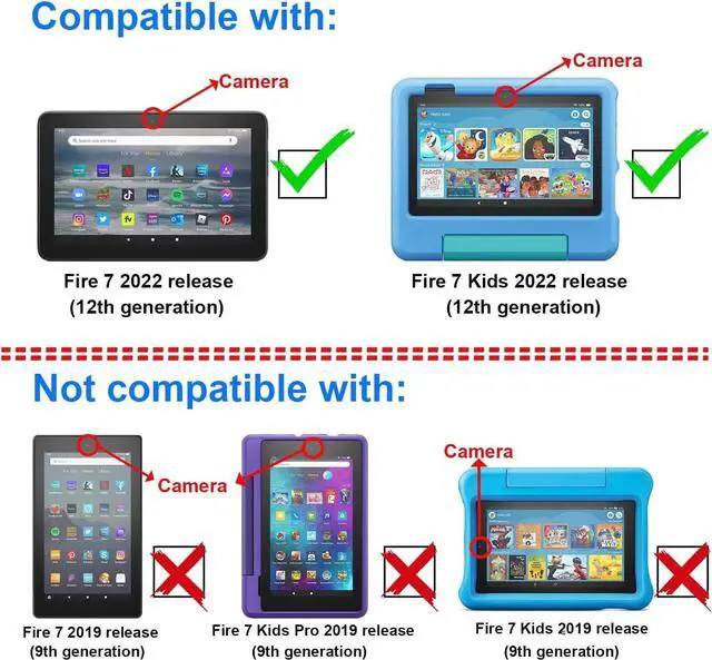 Alt view image 3 of 7 - 2 Pack Screen Protector for 7/7 Kids Tablet 7 Inch (2022) Ultra-Clear/Touch Sensitive/Bubble Free/Anti-Scratch Tempered Glass Screen Protector